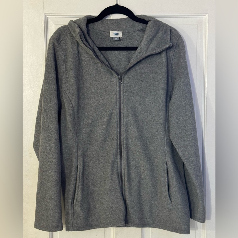 Old Navy Heather Grey Zip-Up Jacket XL